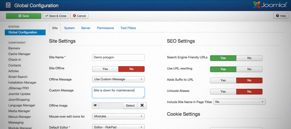 Enabling Joomla SEF URLs