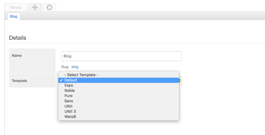 Assign the App a template