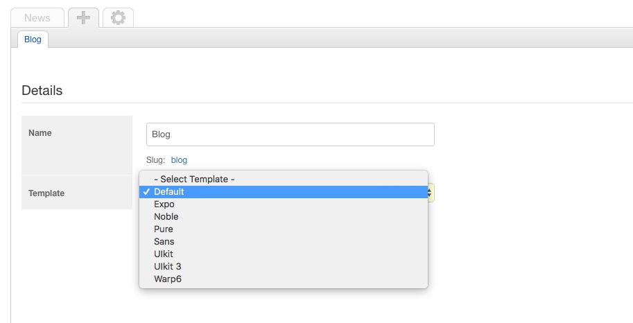Assign the App a template