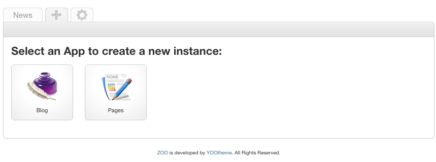 Create a new instance with Blog App
