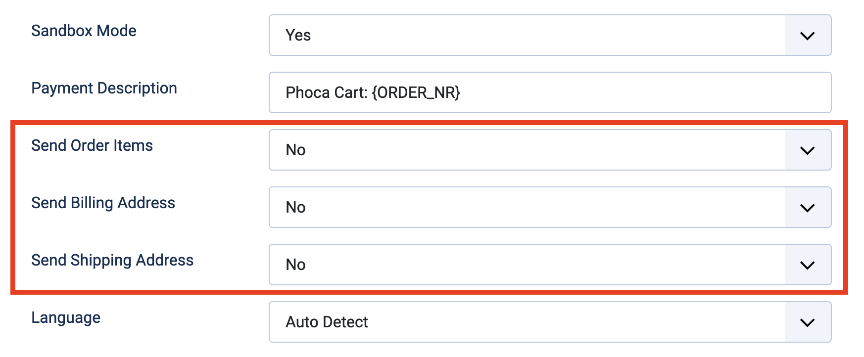 options to enable Klarna payments