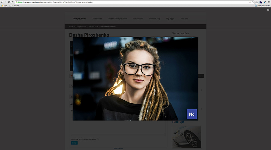 Big image view on the wide display