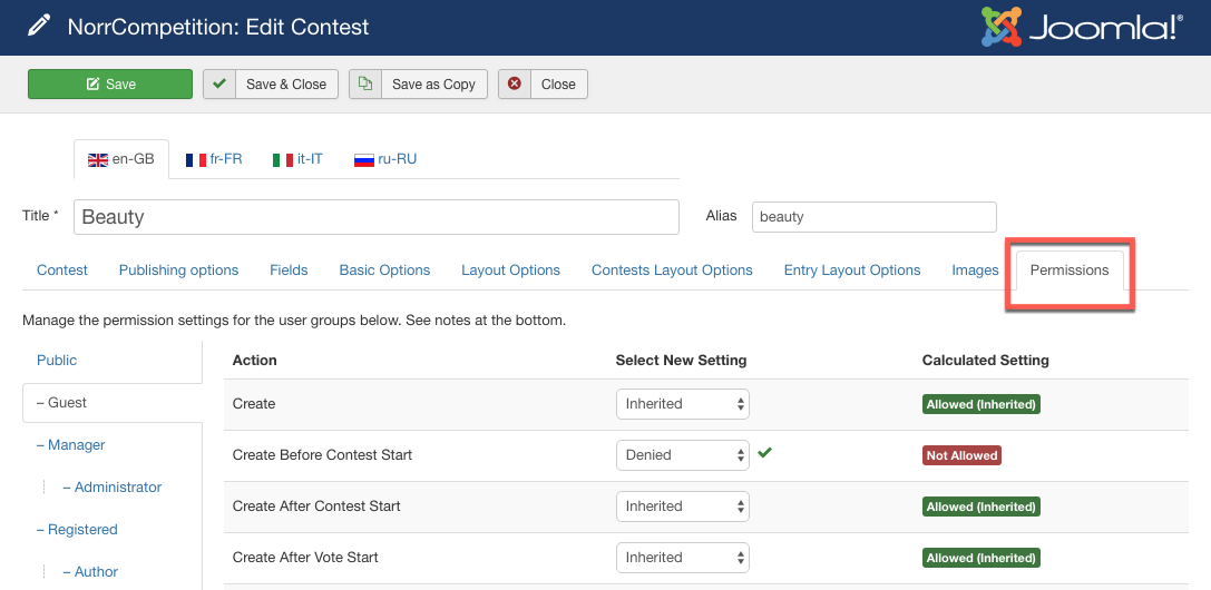 Override Permissions Rules