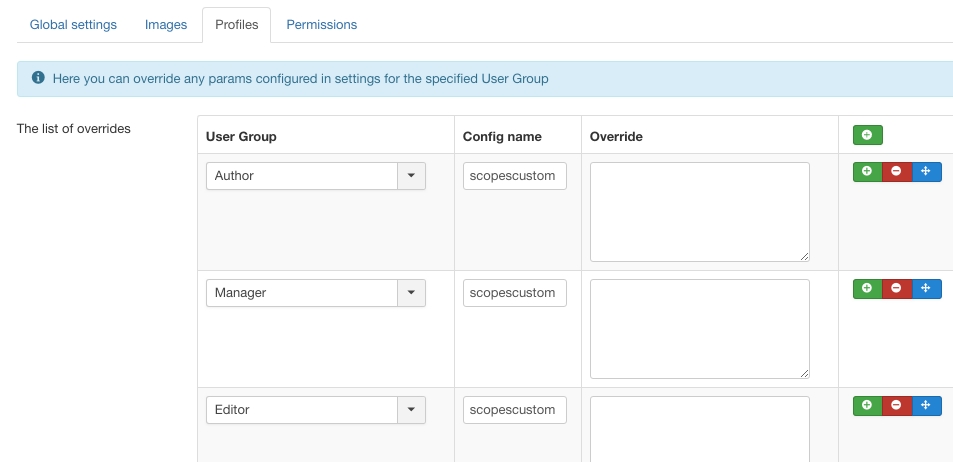 Give access to Adminisrators via configuration override - Quantum Manager